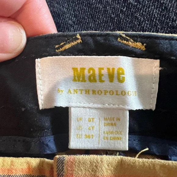 Anthropologie Maeve Yellow Plaid Trousers - Picture 6 of 6